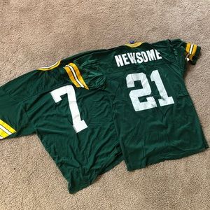 2 Vintage Green Bay Packers Jerseys Both Size Large